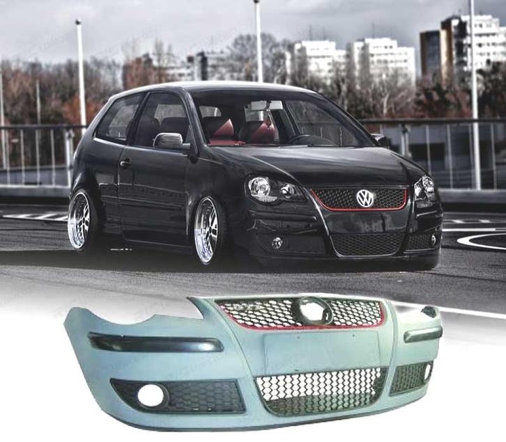 PARE CHOCS FRONTAL VOLKSWAGEN VW POLO 05-09 LOOK GTI, Auto-onderdelen, Carrosserie, Verzenden