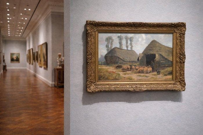 École de La Haye (XIX-XX) - Berger et troupeau, Antiquités & Art, Art | Peinture | Classique