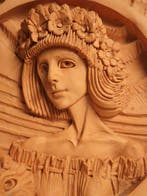 May Claerhout (1939-2016) - sculptuur, Wandkeramiek, piece