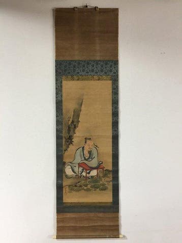 Classical Vintage Japanese Hand-Painted Kakejiku Hanging