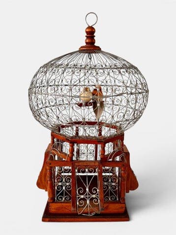 Art Deco Vogelkooi - Hout - Art Deco