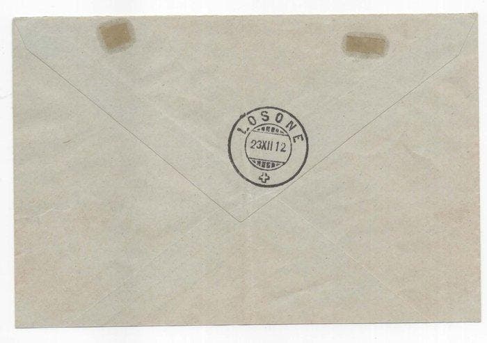 Zwitserland 1912 - Précurseur III op brief naar Losone,, Postzegels en Munten, Postzegels | Europa | België