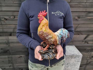 Beeld, iron Rooster - Hand-painted - 28 cm - IJzer - 2026