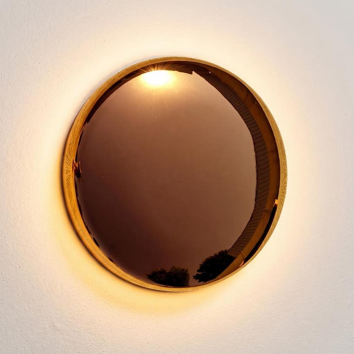 Wandlampen Auris Wandlamp Spiegel Brons Binnenverlichting, Huis en Inrichting, Lampen | Wandlampen, Verzenden