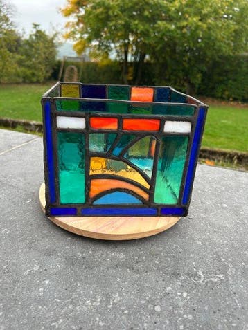 Lamp - Glas-in-lood - Lamp met glas-in-lood