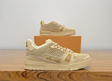 Louis Vuitton - LV Trainer Beige Raffia - Sneakers - Maat:, Nieuw