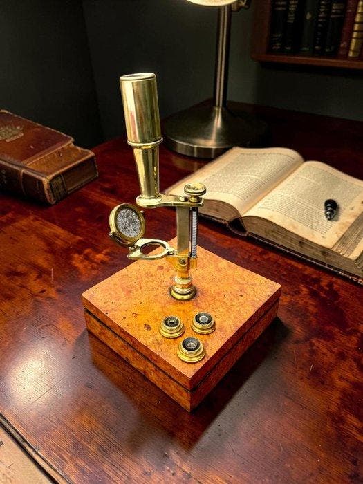 Microscope de poche Cary-Gould - 1800-1850 - Royaume-Uni, Collections, Appareils photo & Matériel cinématographique
