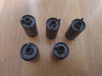 Leica Set of 5 Vintage Brass 35mm Film Cassettes (FILCA)