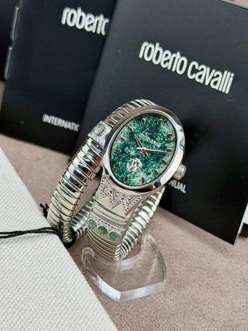 Roberto Cavalli - Serpente Ornato Green Dial - Sans prix de, Handtassen en Accessoires, Nieuw