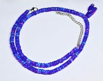 Lavendelopal Ketting met Tumbler Sieraden- 8 g - (1)