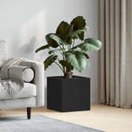 vidaXL Plantdoos Zwart Eiken 40 x 40 x 40 cm Bewerkt hout, Verzenden, Nieuw