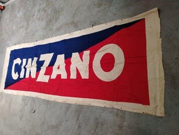 Cinzano 1960-1970 - Bandiera/Stendardo - Reclamebord -