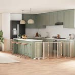 vidaXL Hondenhek inklapbaar met deur 9 panelen 450 cm, Verzenden, Nieuw