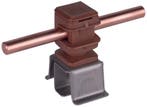 Dehn Roof Conductor Holder StSt 4-16mm H 16mm Plastic Brown, Bricolage & Construction, Verzenden