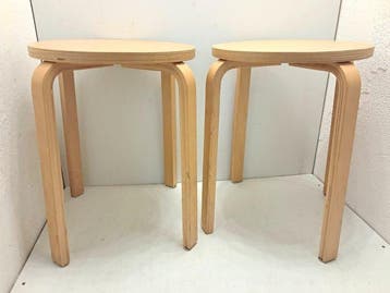 IKEA - Tabouret (2) - Frosta - Bois - rétro