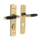 Retro buitendeurbeslag klink/klink PC72 in messing gelakt..., Ophalen of Verzenden, Klink of Kruk