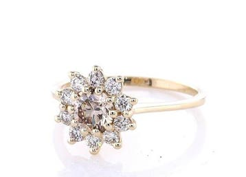 Zonder minimumprijs - Ring - 14 karaat Geel goud - 0.81ct.