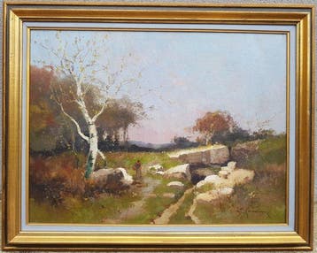 Eugène Galien-Laloue (1854-1941) - La cueilleuse de