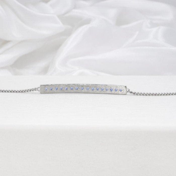 Zonder minimumprijs - Armband Verguld Tanzaniet - Diamant -, Bijoux, Sacs & Beauté, Bracelets