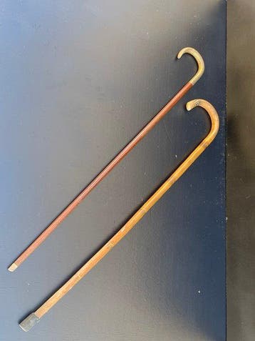 Canne (2) - Bois, Laiton, Plastique