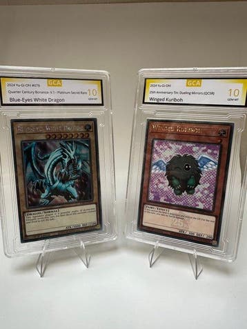 Konami - 2 Graded card - Yu-Gi-Oh! - Blue-Eyes White Dragon, Hobby & Loisirs créatifs