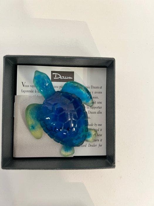 Daum - Beeldje - Tartaruga - Kristal, Antiek en Kunst, Antiek | Glaswerk en Kristal