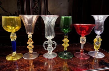 Bekerglas (6) - Glas - Murano-stijl