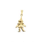 Gouden harlekijn hanger (Hanger of bedel), Handtassen en Accessoires, Bedels, Ophalen of Verzenden, Gebruikt, Goud, Overige merken