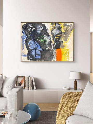 Marcus de Vestele (1941-2024) - Composition Cobra aux deux, Antiek en Kunst