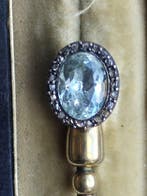 Pince à cravate - 14 carats Or jaune, Argent - 2.70ct. tw.