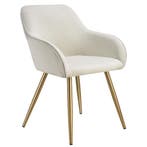 tectake Eetkamerstoel Marilyn, koordlook, gestoffeerd - crem, Huis en Inrichting, Stoelen, Verzenden, Nieuw