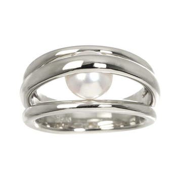 Mikimoto - Bague Platine, Nieuw