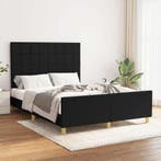 vidaXL Bedframe zonder matras stof zwart 140x190 cm, Verzenden, Nieuw