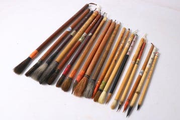 Set van 19 kalligrafiekwasten - Bamboe -