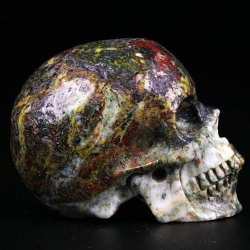 96 g – Hiso Jaspis Skull WELTENBRAND · Muspelheims Flammen