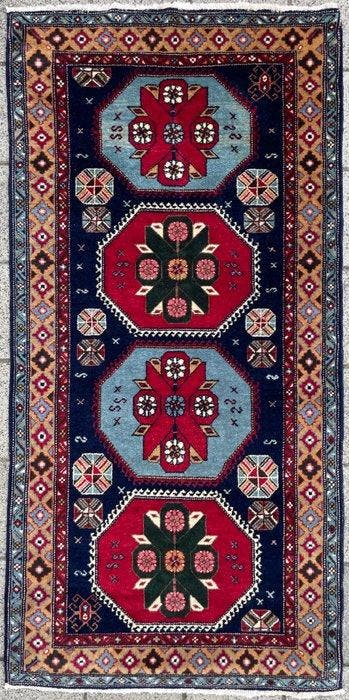 Caucasian Kazak tapijt - ( gereinigd ) handgeknoopt - wol -, Huis en Inrichting, Nieuw