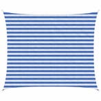 vidaXL Zonneschaduwzeil Blauw en Wit 2,5 x 4 m HDPE, Verzenden, Nieuw