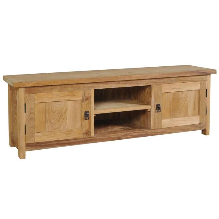 Tv-meubel teakhout 120cm | 37% korting | Laatste stuks, Maison & Meubles, Armoires | Mobilier de télévision, Envoi
