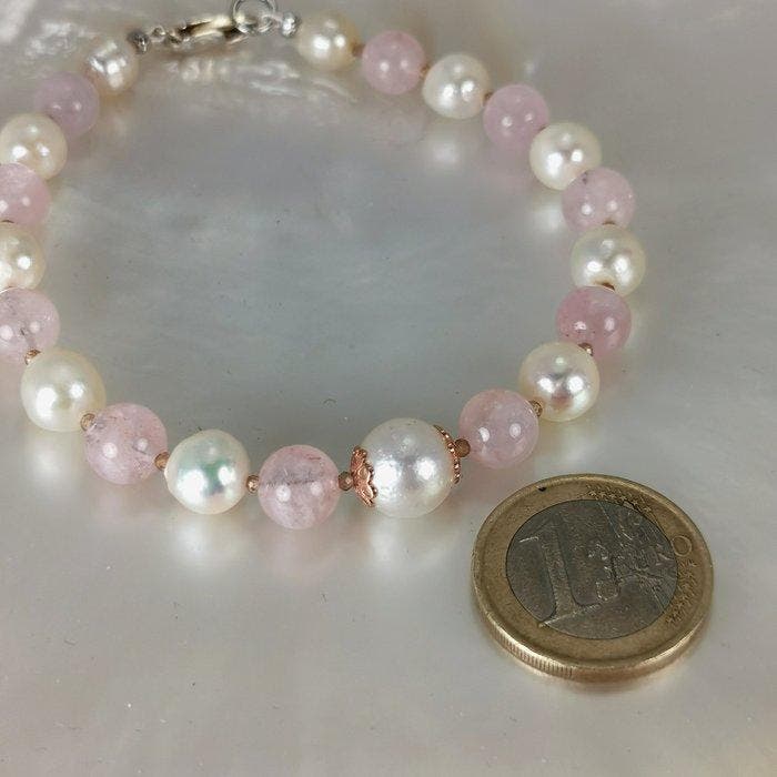 Zonder minimumprijs - Armband Zilver Parel - Parel -, Bijoux, Sacs & Beauté, Bracelets