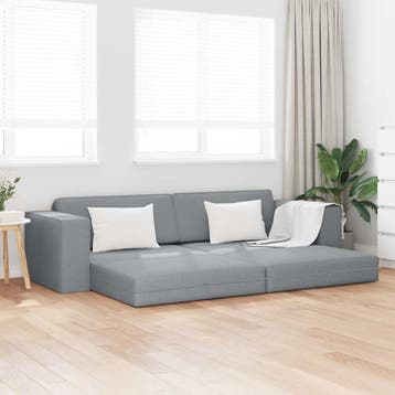 vidaXL Slaapbank / zetel Lichtgrijs 245 x 78 x 77 cm Stof, Huis en Inrichting, Zetels | Zetels, Verzenden, Nieuw