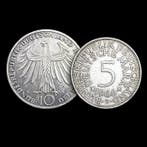 Duitsland. 2 Silver Coins (1x 5 Deutsche Mark + 2x 10