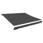 vidaXL Luifeldoek 4,5x3 m canvas antraciet, Tuin en Terras, Zonneschermen, Verzenden, Nieuw