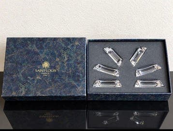 Porte couteau (12) - Cristal - Saint-Louis – Ensemble de 12, Antiek en Kunst