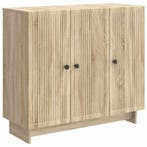 vidaXL Dressoir Sonoma Eiken 89 x 34,5 x 80 cm Bewerkt hout, Verzenden, Nieuw