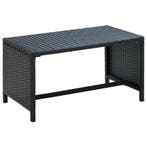 vidaXL Salontafel 70x40x38 cm poly rattan zwart, Verzenden, Nieuw