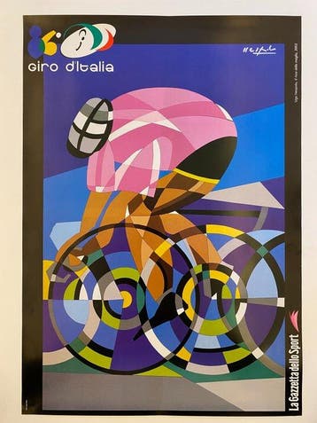 Ugo Nespolo - 86° Giro dItalia 2002 - Il Rosa della Maglia