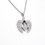 Zonder minimumprijs - Halsketting Verguld Saffier - Diamant, Nieuw