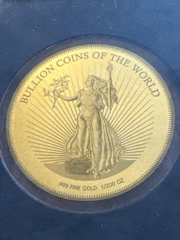 Tsjaad. 5000 Francs 2019 Liberty, 1/200 Oz (.999) mit COA
