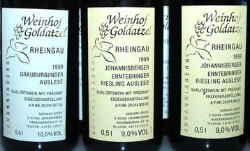 1998 + 1999 + 2002 Eiswein + Auslese: Riesling,, Nieuw