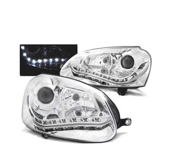 Phares Diurnes Pour Volkswagen Vw Golf 5 03-08 Chromé, Verzenden